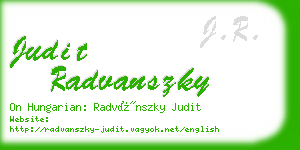 judit radvanszky business card